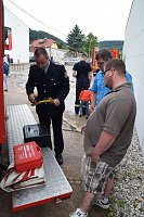 Unwettereinsatz auf Feuerwehrfest in Bebra Bild: Unwettereinsatz auf Feuerwehrfest in Bebra