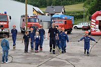 Unwettereinsatz auf Feuerwehrfest in Bebra Bild: Unwettereinsatz auf Feuerwehrfest in Bebra