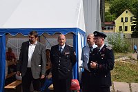 Unwettereinsatz auf Feuerwehrfest in Bebra Bild: Unwettereinsatz auf Feuerwehrfest in Bebra