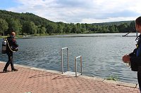 Grasmahd im Bebraer Teich Bild: Grasmahd im Bebraer Teich