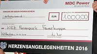 MCD Power mit Spende Bild: MCD Power mit Spende