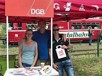 DGB bei Unstrutbahnfest in Roßleben dabei Bild: DGB bei Unstrutbahnfest in Roßleben dabei
