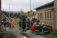 Am Gelände des Eisenbahnvereines in der Erfurter Straße / Am Petersenschacht fand am späten Nachmittag eine Rettungsgroßübung statt (<b>Update</b>)... Die diesjährigen Großübung fand in der Nähe des Hauptbahnhofs in Sondershausen statt. Alle drei Jahr steht so eine Großübung auf dem Plan. Waren es beim beim letzten Mal 30 Verletzte in einem Eisenbahnwaggon, waren dieses dieses Mal "nur" acht verl Bild: Am Gelände des Eisenbahnvereines in der Erfurter Straße / Am Petersenschacht fand am späten Nachmittag eine Rettungsgroßübung statt (<b>Update</b>)... Die diesjährigen Großübung fand in der Nähe des Hauptbahnhofs in Sondershausen statt. Alle drei Jahr steht so eine Großübung auf dem Plan. Waren es beim beim letzten Mal 30 Verletzte in einem Eisenbahnwaggon, waren dieses dieses Mal "nur" acht verl