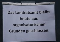Bild: Sperrung Landratsamt