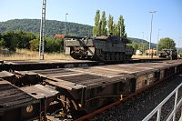 Bild: Panzer in Richtung Litauen verladen