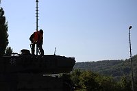Bild: Panzer in Richtung Litauen verladen