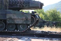Bild: Panzer in Richtung Litauen verladen