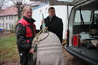 Turmhaube mit Dokumenten bestückt Bild: Turmhaube mit Dokumenten bestückt