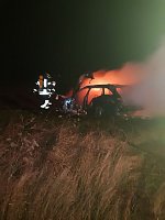 Fahrzeugbrand in Clingen Bild: Fahrzeugbrand in Clingen