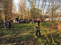 Osterfeuer am Bebraer Teich Bild: Osterfeuer am Bebraer Teich