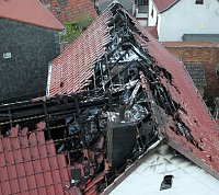 Dachstuhlbrand in Sondershausen Bebra Bild: Dachstuhlbrand in Sondershausen Bebra