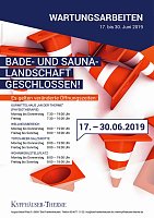 Bild: Wartungsarbeiten in der Kyffh&auml;user-Therme