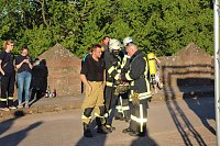 Feuerwehrleute stürmen Kyffhäuserdenkmal Bild: Feuerwehrleute stürmen Kyffhäuserdenkmal