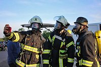 Feuerwehrleute stürmen Kyffhäuserdenkmal Bild: Feuerwehrleute stürmen Kyffhäuserdenkmal