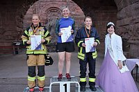 Feuerwehrleute stürmen Kyffhäuserdenkmal Bild: Feuerwehrleute stürmen Kyffhäuserdenkmal