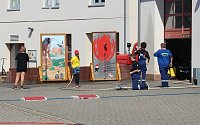 Feuerwehrleute feierten Bild: Feuerwehrleute feierten