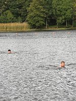Bild: Letztes Abbaden am Bebraer Teich