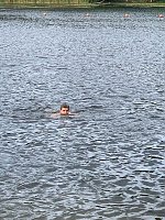 Bild: Letztes Abbaden am Bebraer Teich