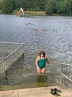 Bild: Letztes Abbaden am Bebraer Teich