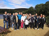 Bild: Letztes Abbaden am Bebraer Teich