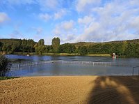 Bild: Letztes Abbaden am Bebraer Teich
