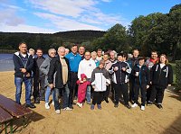 Bild: Letztes Abbaden am Bebraer Teich
