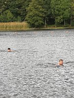 Bild: Letztes Abbaden am Bebraer Teich
