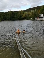 Bild: Letztes Abbaden am Bebraer Teich