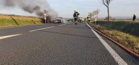 Fahrzeugbrand bei Bad Frankenhausen Bild: Fahrzeugbrand bei Bad Frankenhausen