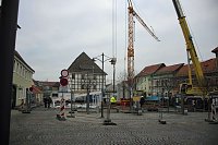 Dachgerüst wird aufgesetzt Bild: Dachgerüst wird aufgesetzt