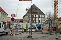 Dachgerüst wird aufgesetzt Bild: Dachgerüst wird aufgesetzt