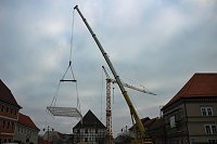 Dachgerüst wird aufgesetzt Bild: Dachgerüst wird aufgesetzt