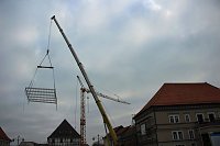 Dachgerüst wird aufgesetzt Bild: Dachgerüst wird aufgesetzt