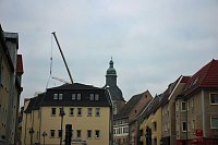 Dachgerüst wird aufgesetzt Bild: Dachgerüst wird aufgesetzt