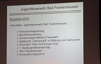 Gemeinsame Jahreshauptversammlung der FFW Bad Frankenhausens Bild: Gemeinsame Jahreshauptversammlung der FFW Bad Frankenhausens