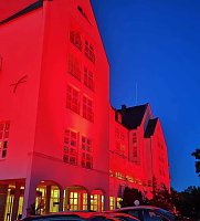 Über Bad Frankenhausen leuchtete es ROT Bild: Über Bad Frankenhausen leuchtete es ROT