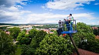 Eindrucksvolle Aufnahmen vom Hebebühnenkonzert Bild: Eindrucksvolle Aufnahmen vom Hebebühnenkonzert