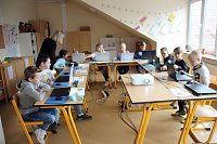 Mit modernster Technik an der GS Franzberg gearbeitet Bild: Mit modernster Technik an der GS Franzberg gearbeitet