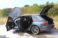 Autobrand auf Autobahn Bild: Autobrand auf Autobahn