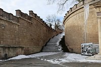 Bild: Freitreppe am Schloss Sondershausen vor den starken Schneef&auml;llen