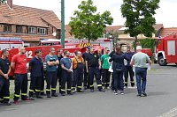 Bild: Verabschiedung der Katastrophensch&uuml;tzer aus dem Kyffh&auml;userkreis zu den Flutopfern nach Ahrweiler
