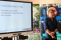 Maurice Schwamberger von der "Harz Agentur" stellt Radwegekonzept vor Bild: Maurice Schwamberger von der "Harz Agentur" stellt Radwegekonzept vor