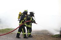 Heuballen in Sondershausen in Flammen Bild: Heuballen in Sondershausen in Flammen