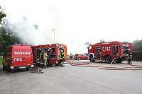 Heuballen in Sondershausen in Flammen Bild: Heuballen in Sondershausen in Flammen