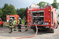 Heuballen in Sondershausen in Flammen Bild: Heuballen in Sondershausen in Flammen