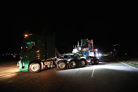 Schwerlasttransport mit Windrädern Bild: Schwerlasttransport mit Windrädern