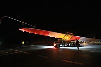 Schwerlasttransport mit Windrädern Bild: Schwerlasttransport mit Windrädern