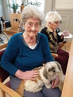 Kuschelstunde in Pflegeheim Schloss Sophie von Kühn Bild: Kuschelstunde in Pflegeheim Schloss Sophie von Kühn