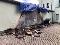 Bild: Ausgebrannte M&uuml;lltonne in Nordhausen