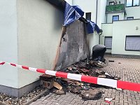 Bild: Ausgebrannte M&uuml;lltonne in Nordhausen